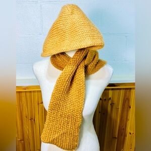 Aris Tan Knit Hooded Scarf